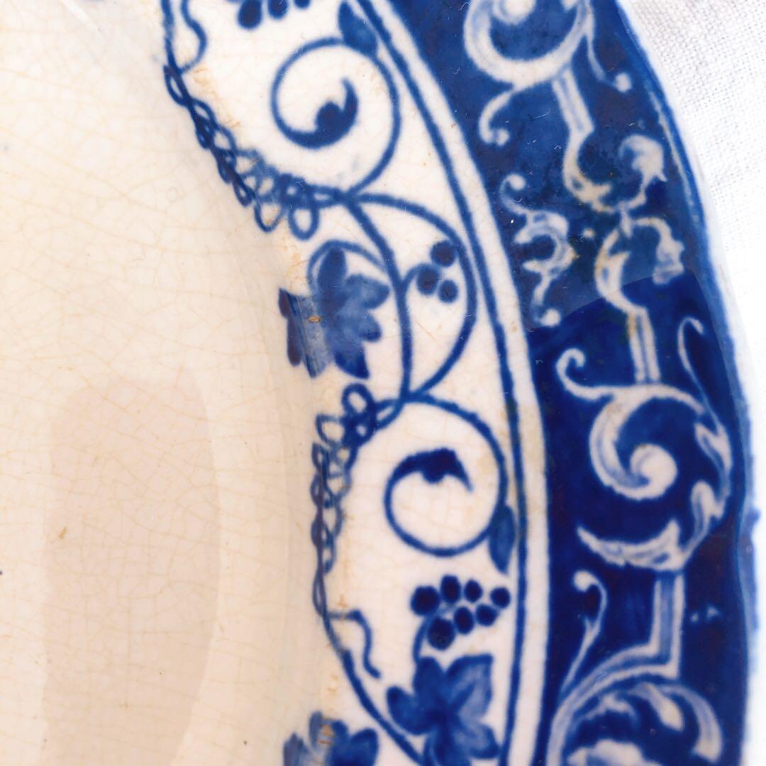 ヴィエイヤールボルドー　ルイ15 青　ディナープレート フランスアンティーク食器