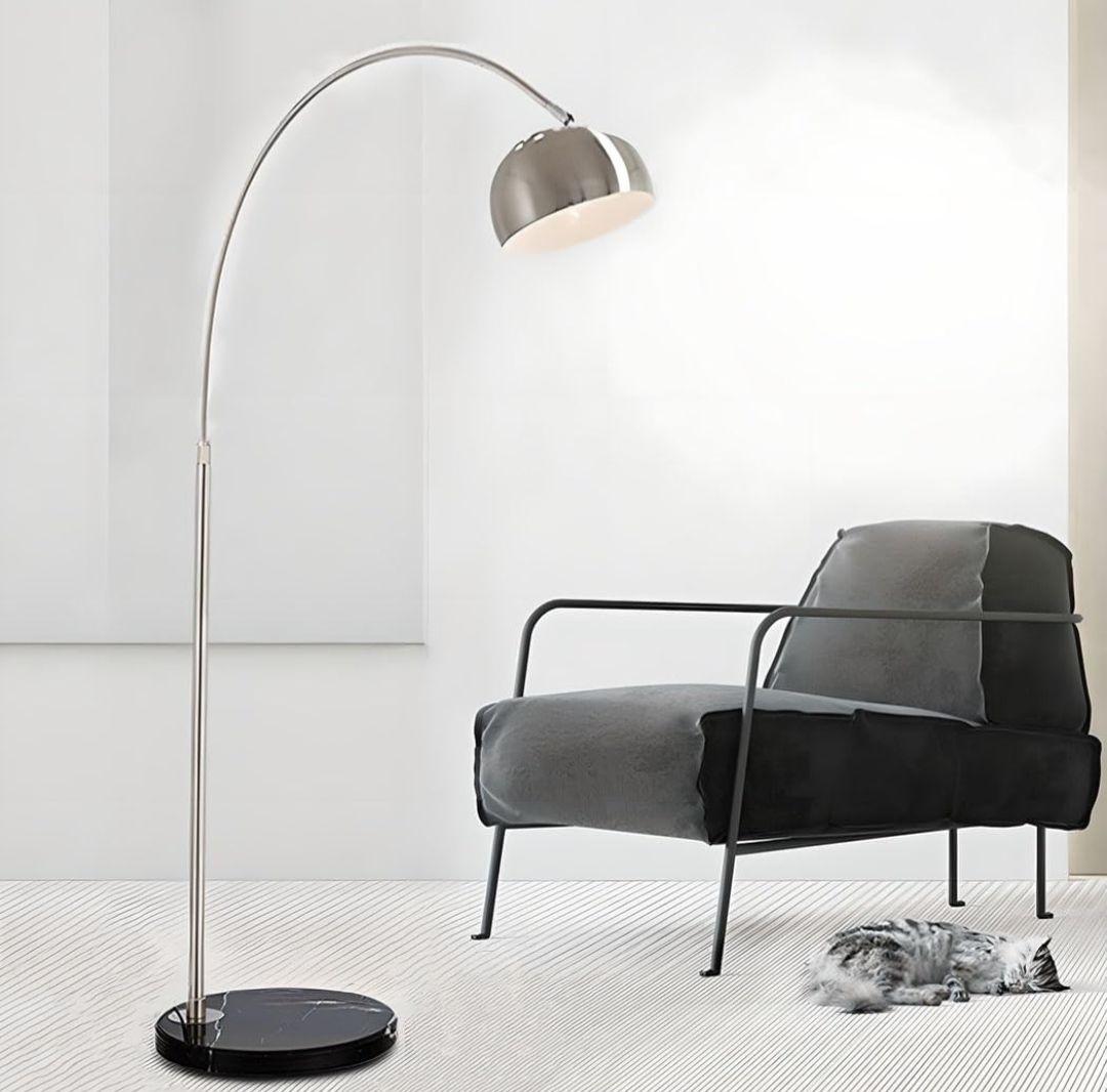 アーチ型フロアライト フロアランプ リモコン付き 調光調色 大理石ベース伸縮可能