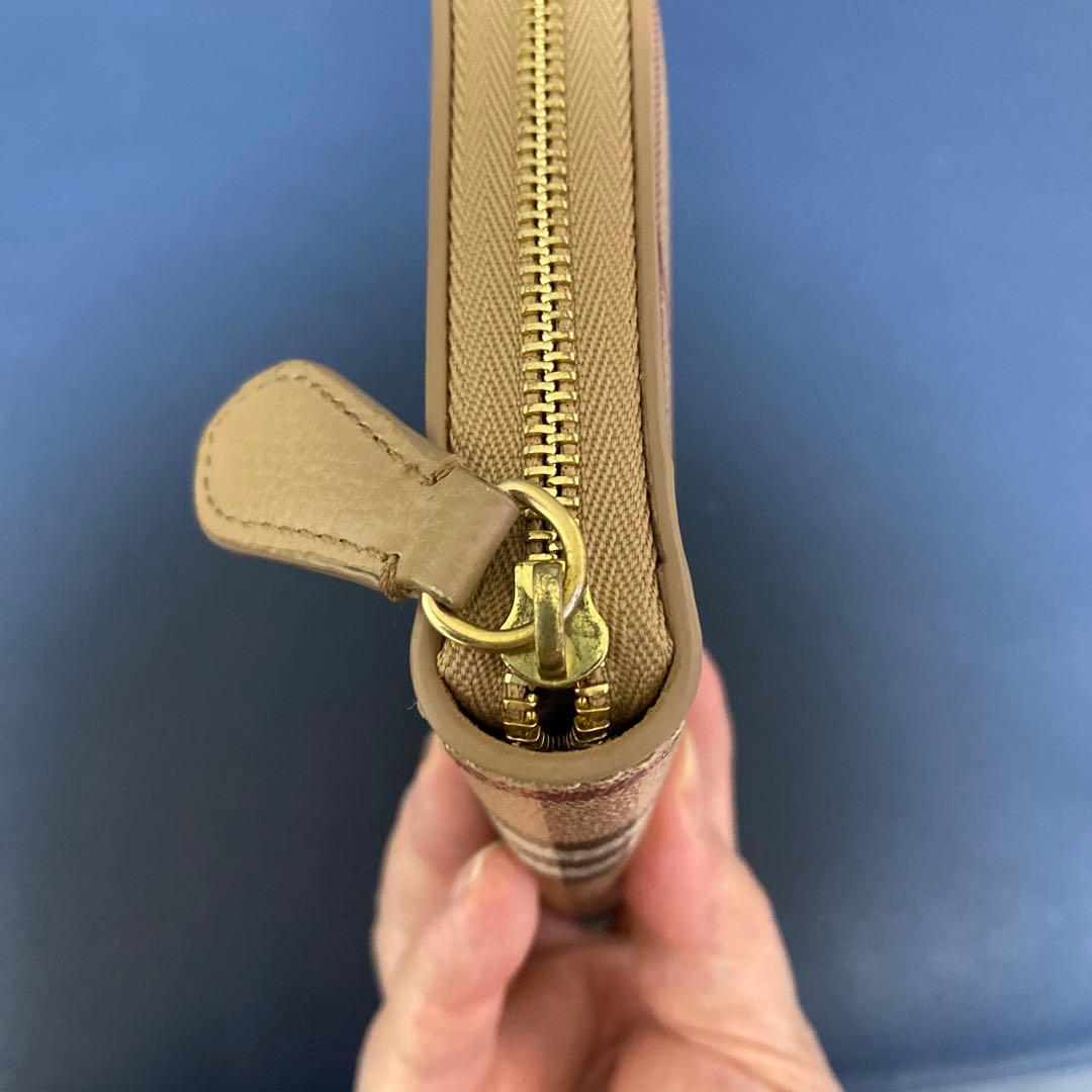 BURBERRY チェック柄 長財布