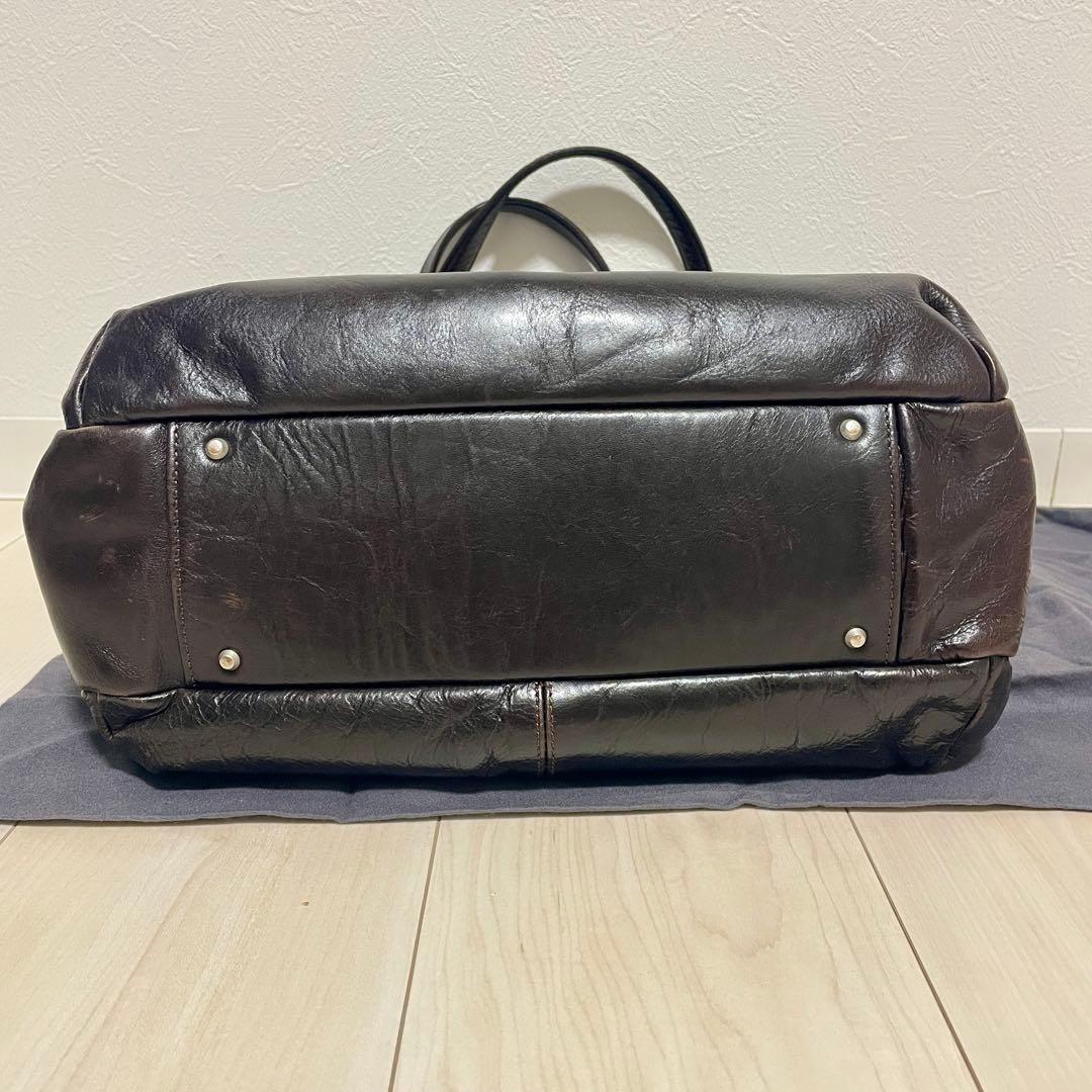 【おかか*無言取引】アニアリ　トートバッグ　ブラウン　オールレザー