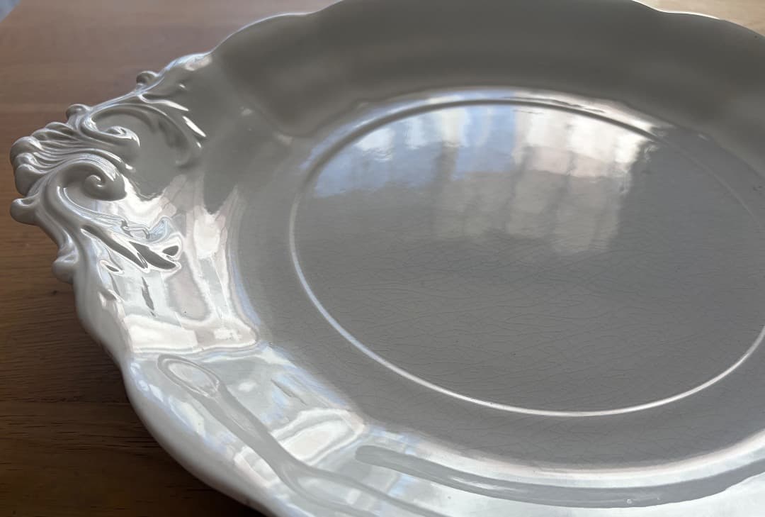 フランスアンティーク　大皿　レリーフ　ケーキプレート　Villeroy&Boch