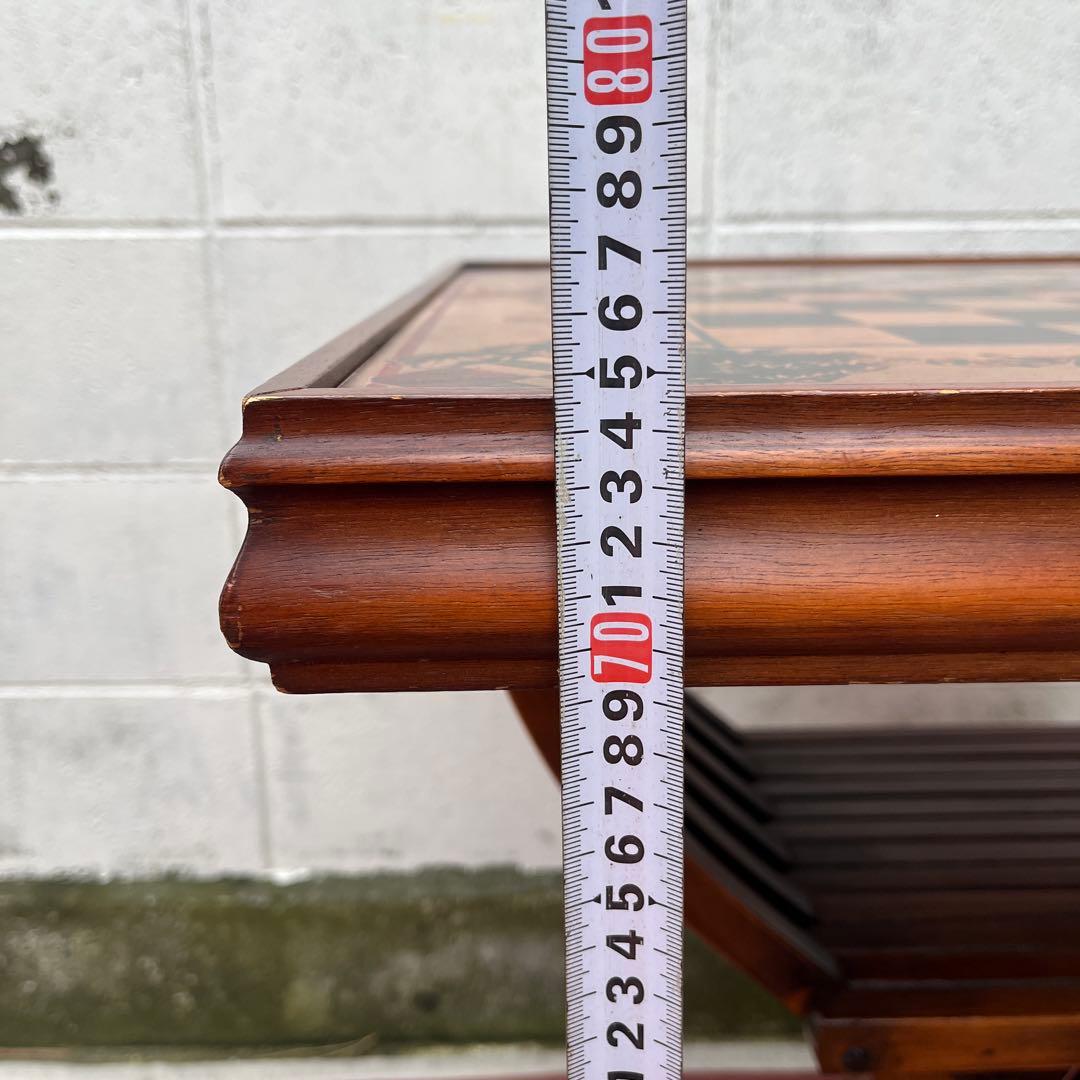 ビンテージ古家具◾️木製家具 天板2面 折りたたみ 木製テーブル ゲームボード