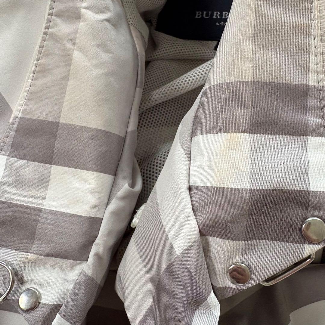 バーバリーロンドン　トレンチコート　ノバチェック　メガチェック　グレージュ　3L