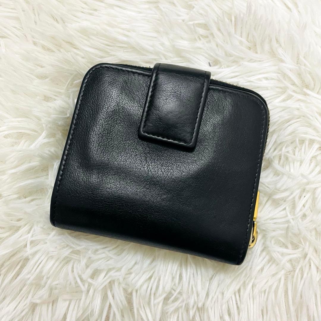 【あーさん】極美✨サンローラン 二つ折り財布 カサンドラ ラウンドジップ