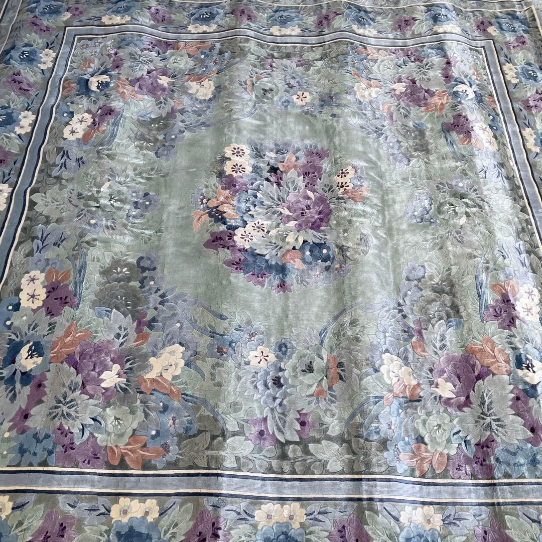 【未使用】中国　緞通　シルク　120段