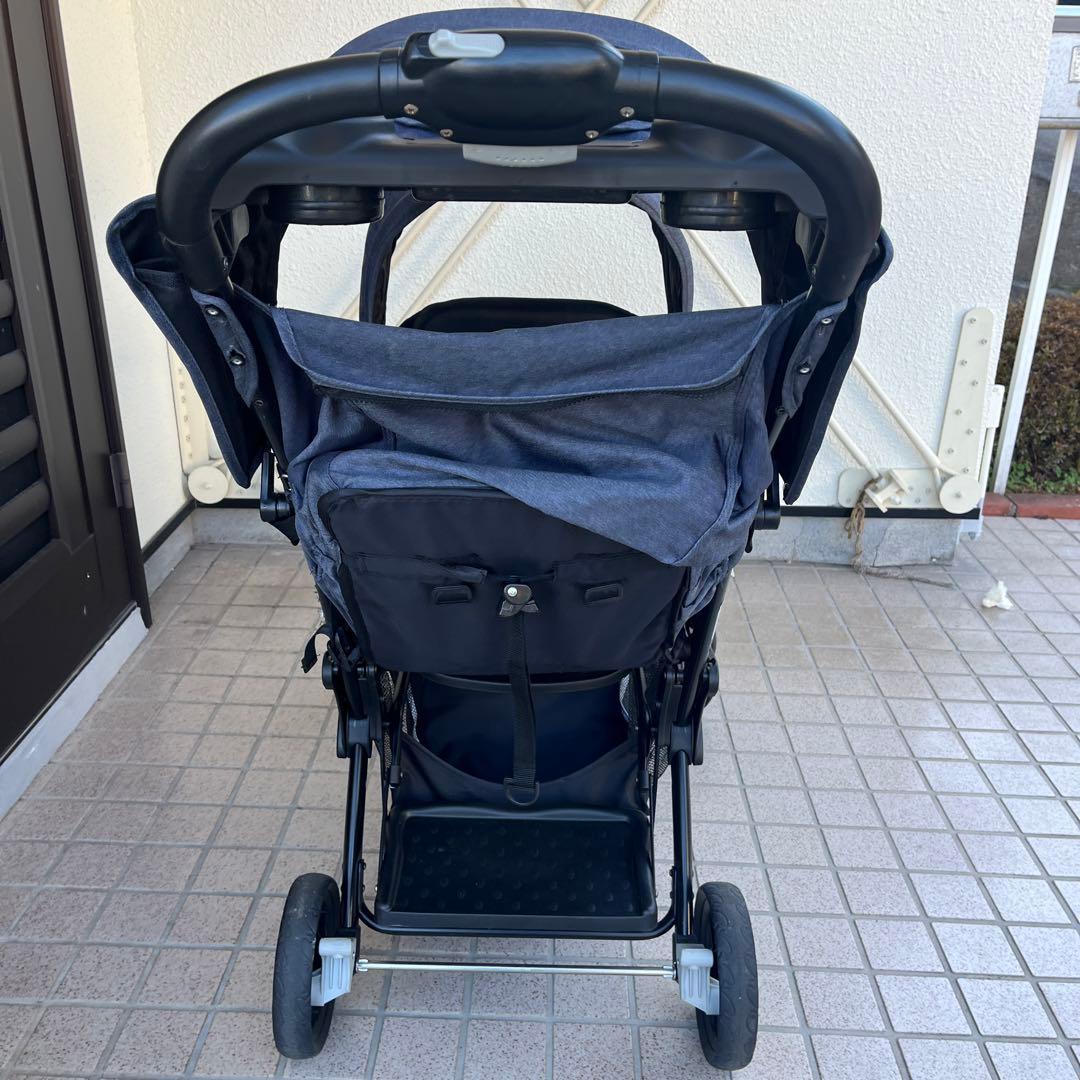 EK様【美品】KATOJI カトージ　2人でゴーDX デニム　2人乗りベビーカー