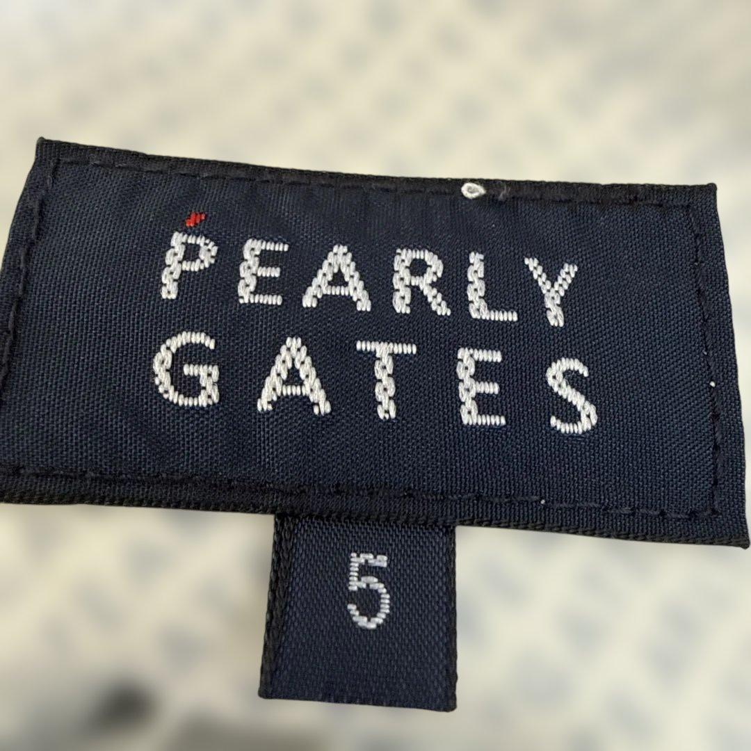 現行モデル　パーリーゲイツ　パンツ　総柄　L〜XL相当 チェック　グレー　白　5