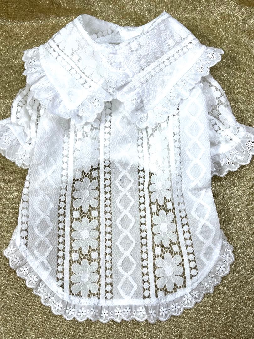 犬服ハンドメイドペット用品♡花柄が可愛い~ブラウス♡S