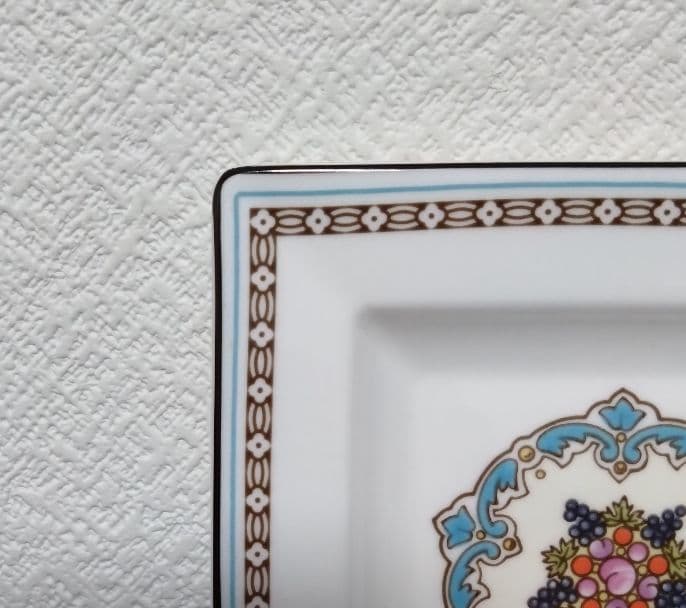 ウェッジウッド・フロレンティーン ターコイズ スクエアプレート