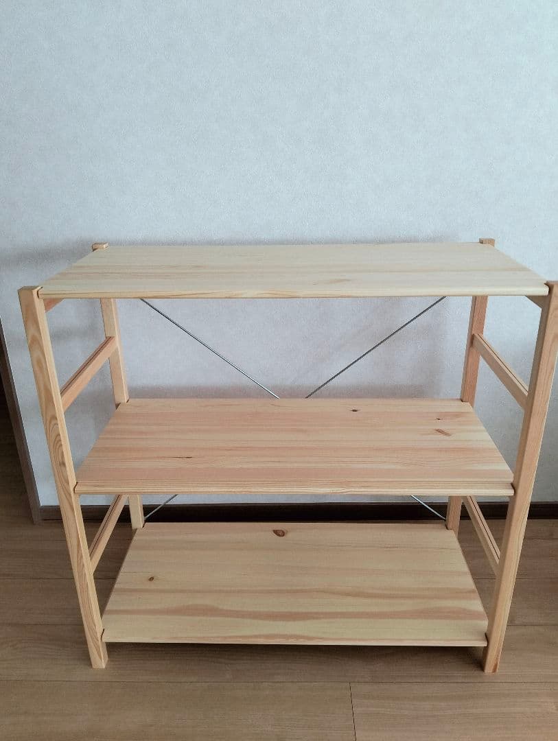 パイン材ユニットシェルフ　86cm 幅　小　無印良品　棚　ラック