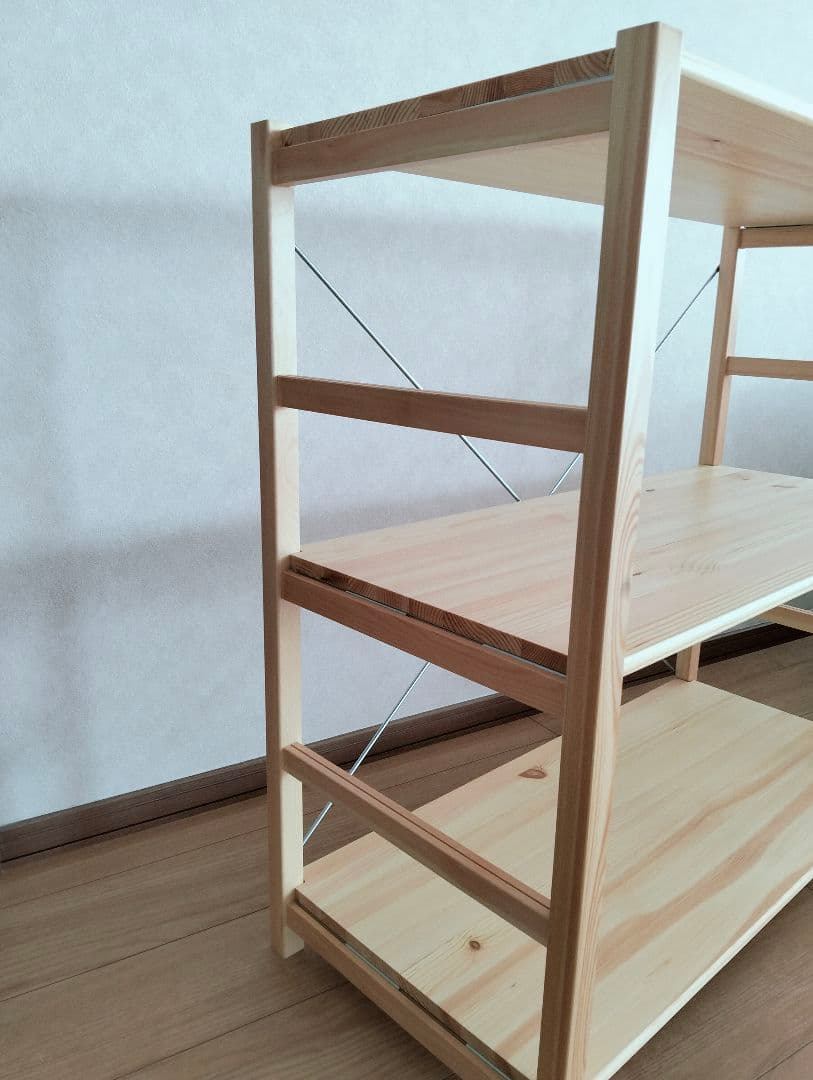 パイン材ユニットシェルフ　86cm 幅　小　無印良品　棚　ラック