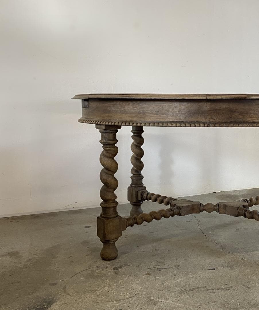 フランス アンティーク Round Oak Table オーク テーブル