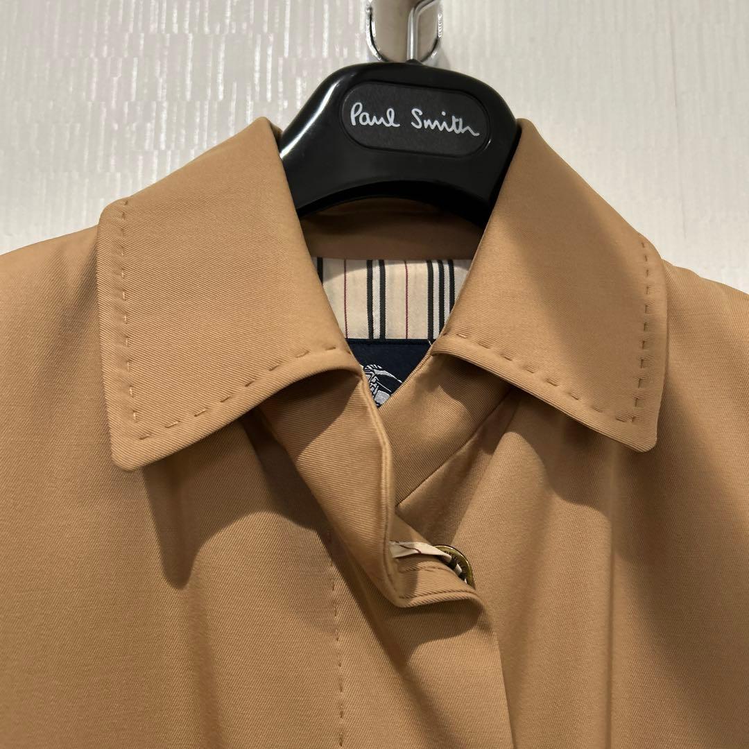 バーバリベージュ ロングコート ウエストベルト付き