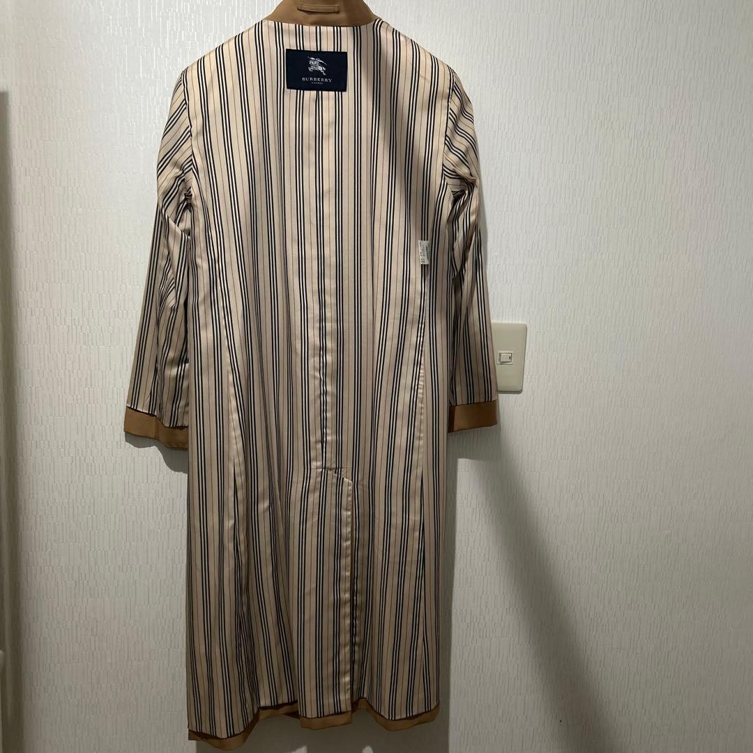 バーバリベージュ ロングコート ウエストベルト付き