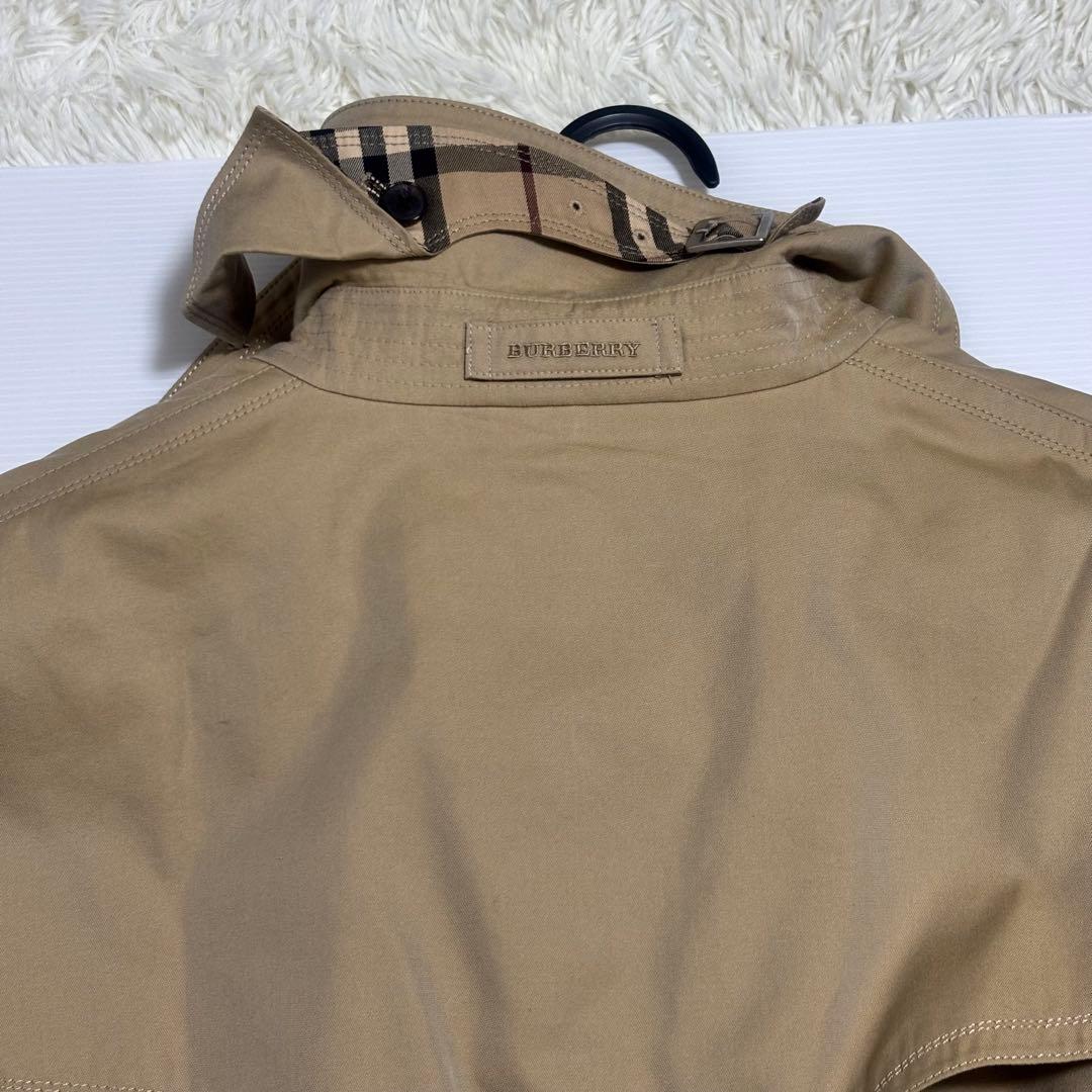 バーバリーロンドン　ダブルブレスト トレンチコート　ノバチェック　サイズL