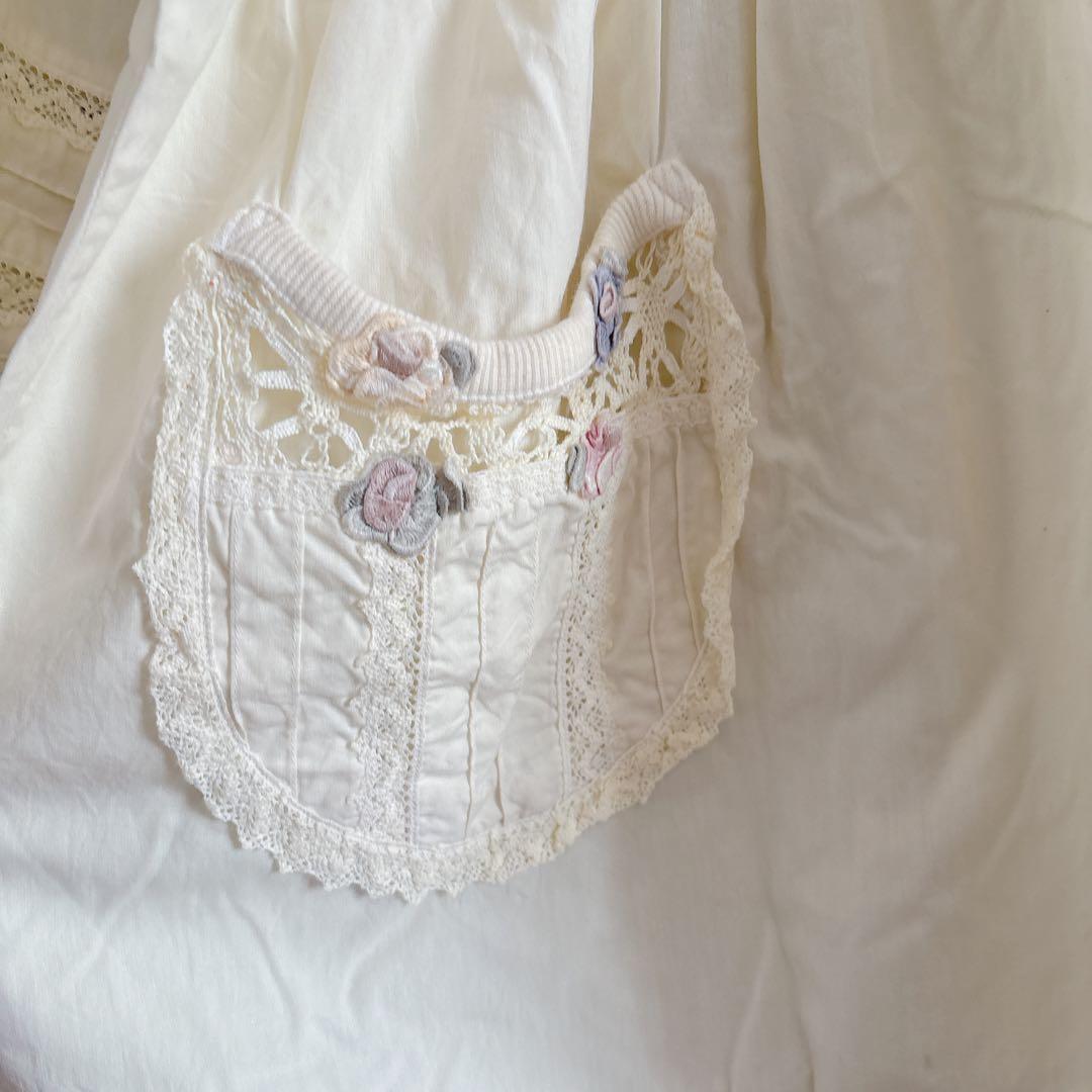 HISCHRONE ヒスクローネ レースとお花が美しい エプロンドレス 割烹着