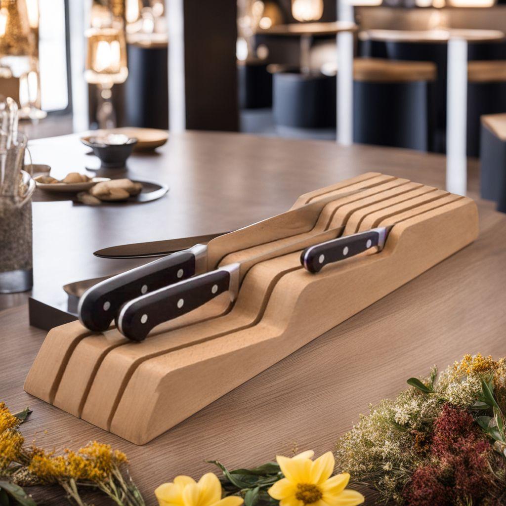 抗菌防カビ加工 木製包丁スタンド 7本