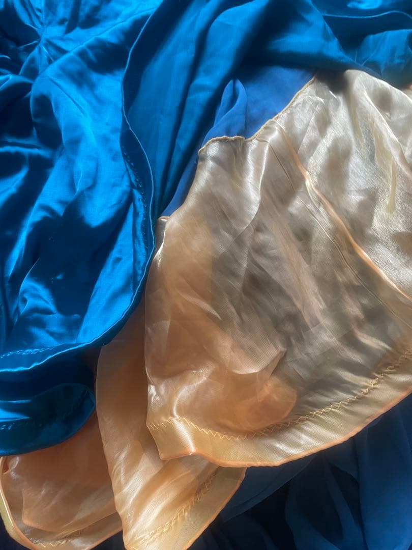 【USED】社交ダンスドレス ターコイズゴールド