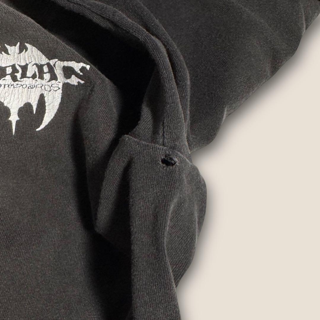 【スケート】90s〜00s タグ無 ZORLAC ロゴ ロンT M相当 黒