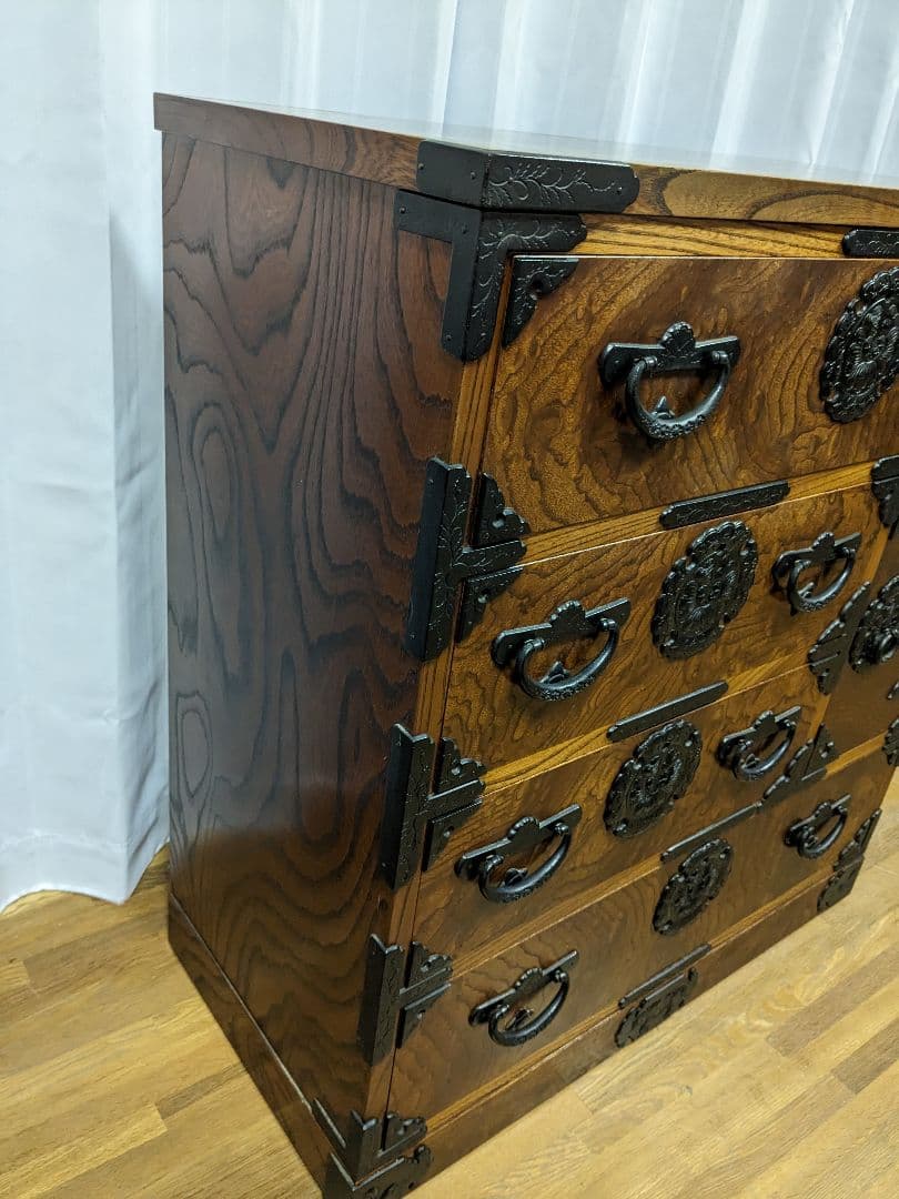 岩谷堂風箪笥 車箪笥 伝統工芸 民芸家具 時代箪笥 高級 和家具 和箪笥