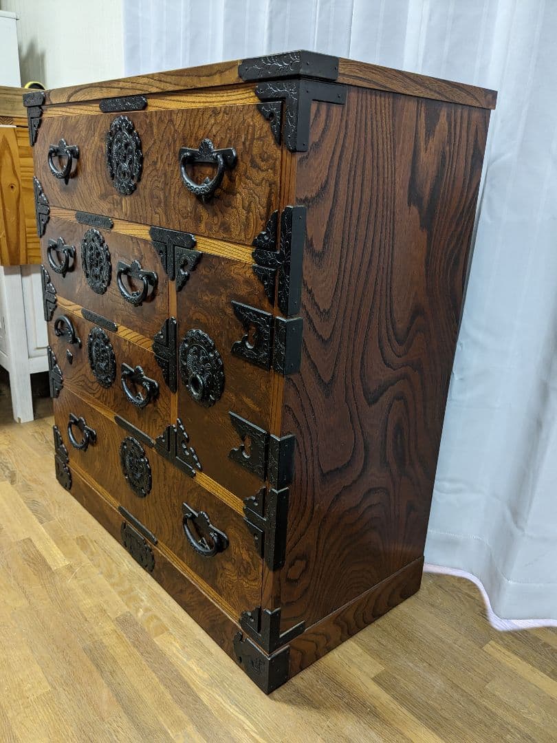 岩谷堂風箪笥 車箪笥 伝統工芸 民芸家具 時代箪笥 高級 和家具 和箪笥