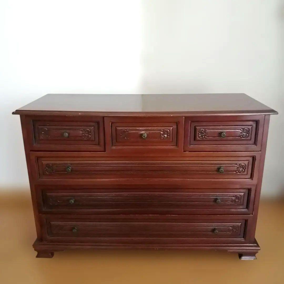 木製チェスト 整理タンス クラシック アンティーク ヴィンテージ家具