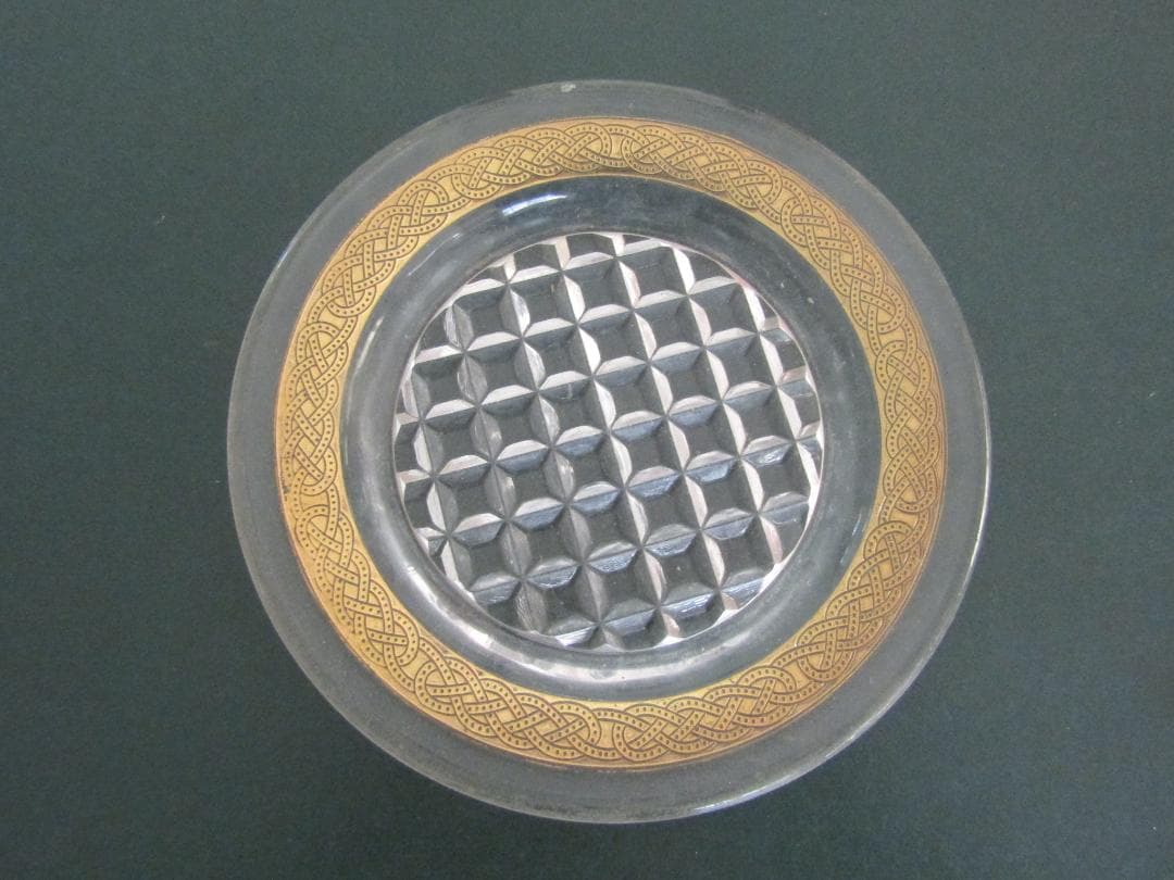 ガラス皿 金色装飾 　24枚