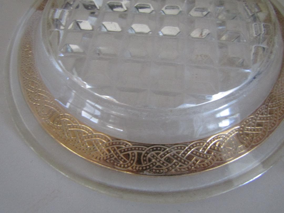 ガラス皿 金色装飾 　24枚
