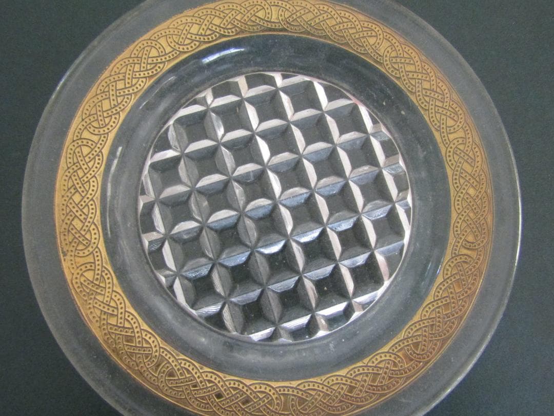 ガラス皿 金色装飾 　24枚