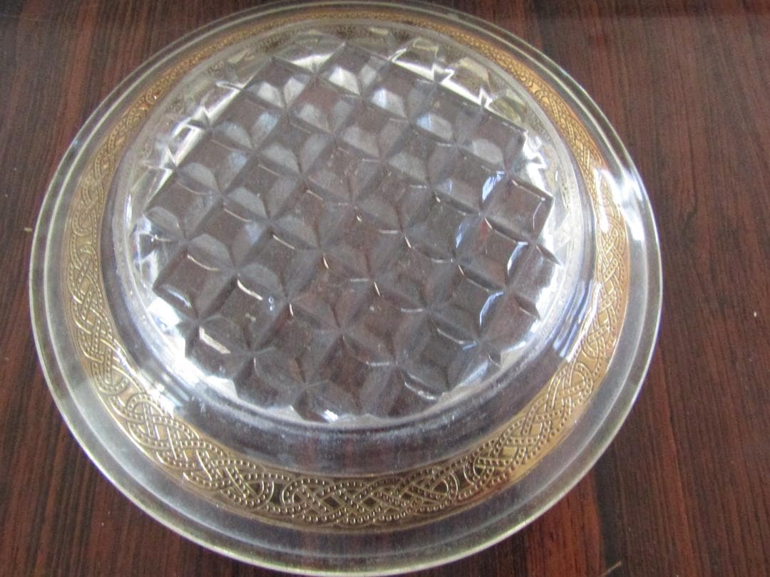 ガラス皿 金色装飾 　24枚