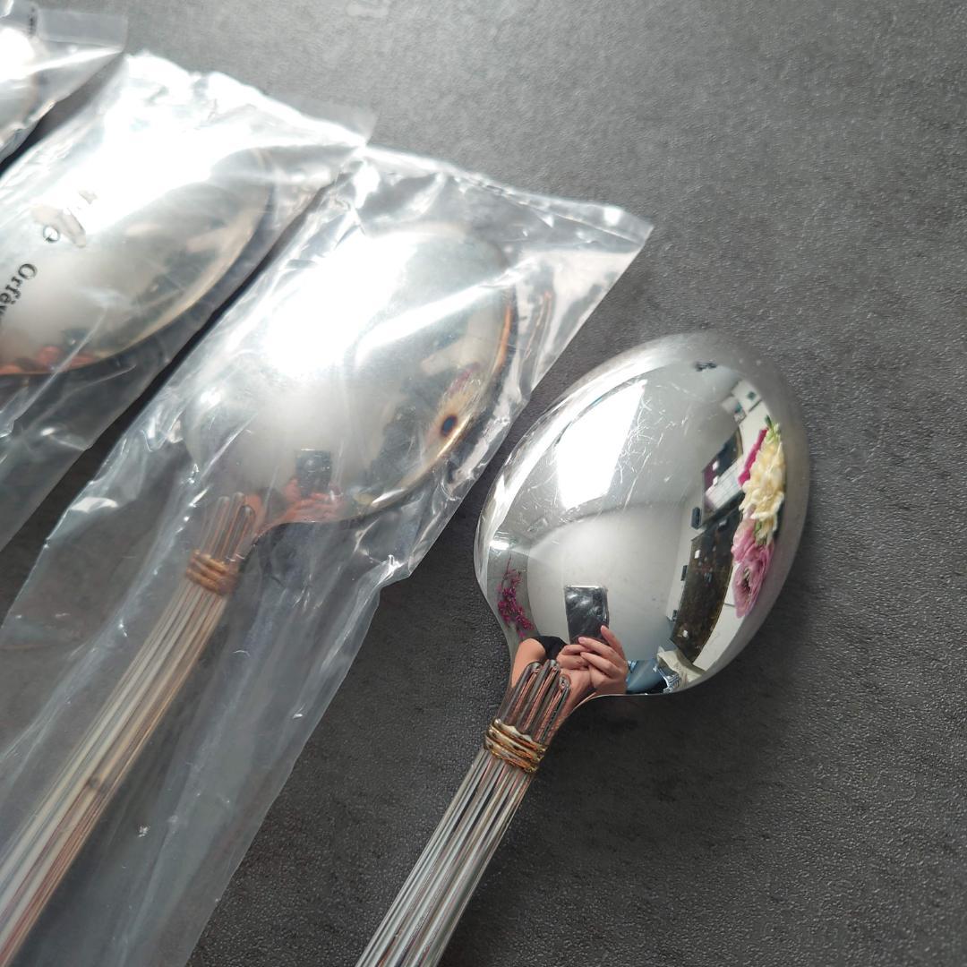 美品 クリストフル アリアゴールドリング テーブルスプーン 未開封含む 5点