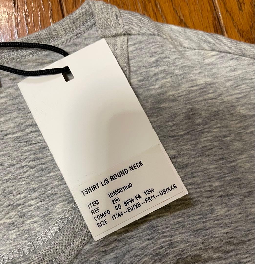 新品未使用 DiorHomme ロングTシャツ 44 XXS グレー 付属完備