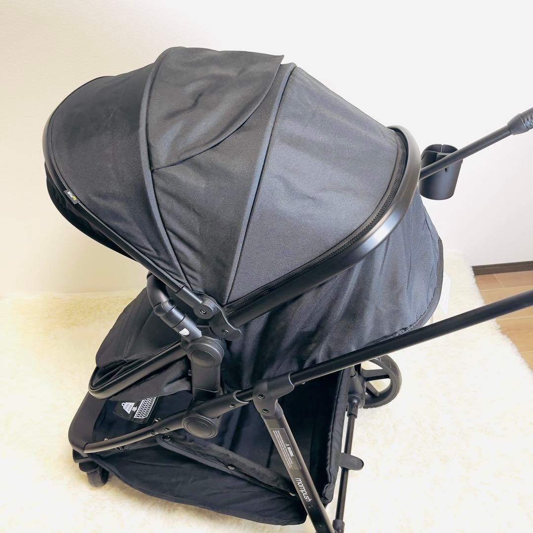 【ほぼ未使用品】Mompush Wiz AB型 コンバーチブル ベビーカー 黒