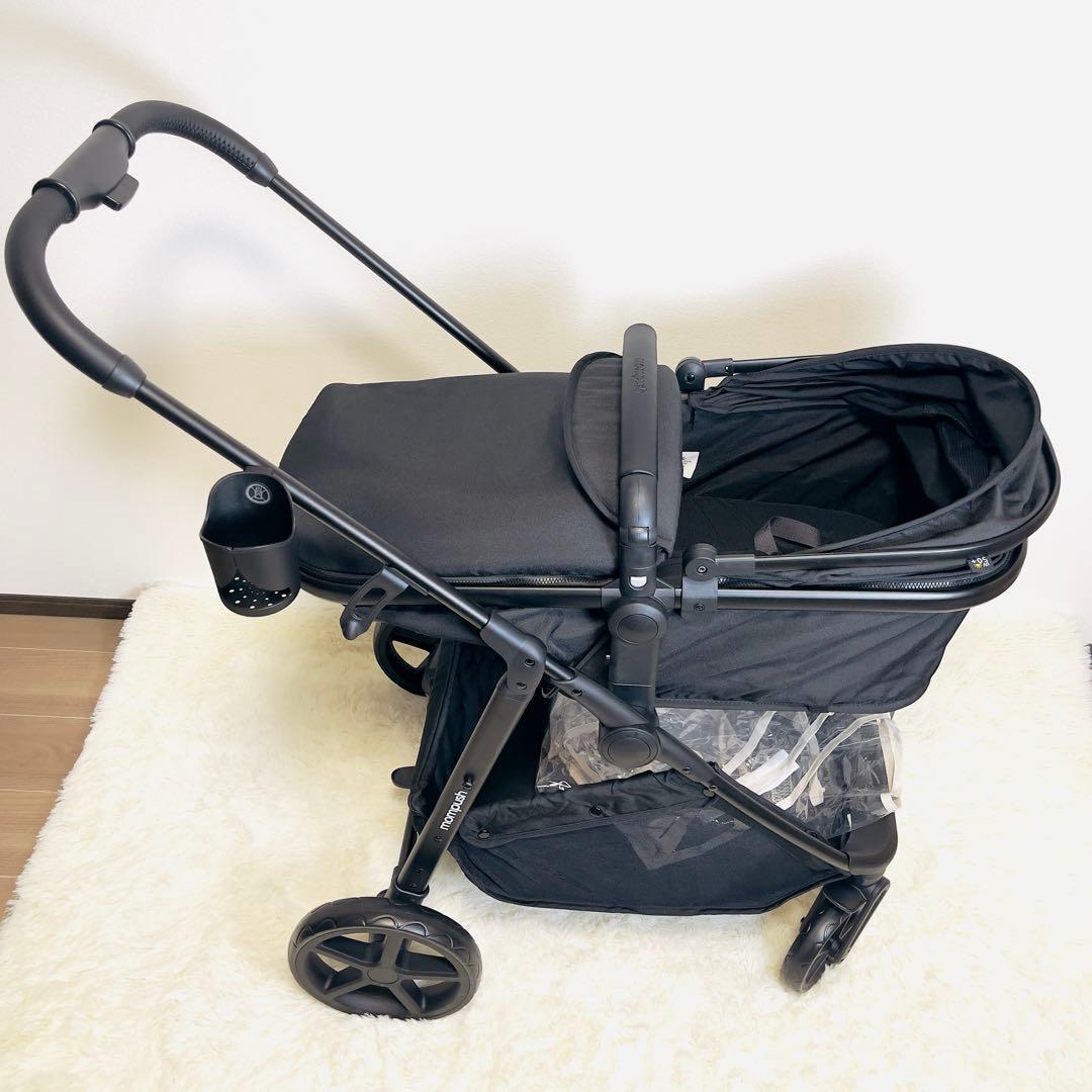 【ほぼ未使用品】Mompush Wiz AB型 コンバーチブル ベビーカー 黒