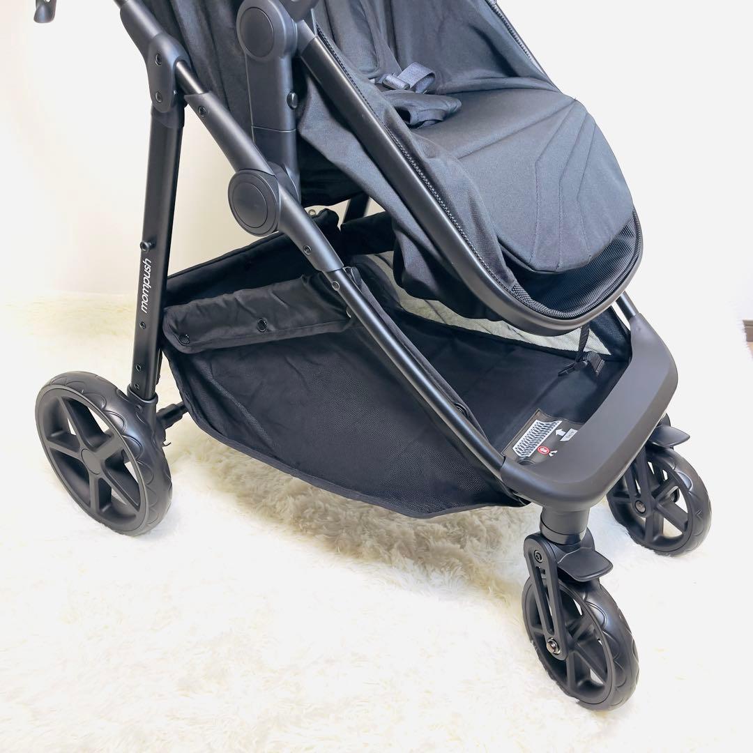 【ほぼ未使用品】Mompush Wiz AB型 コンバーチブル ベビーカー 黒