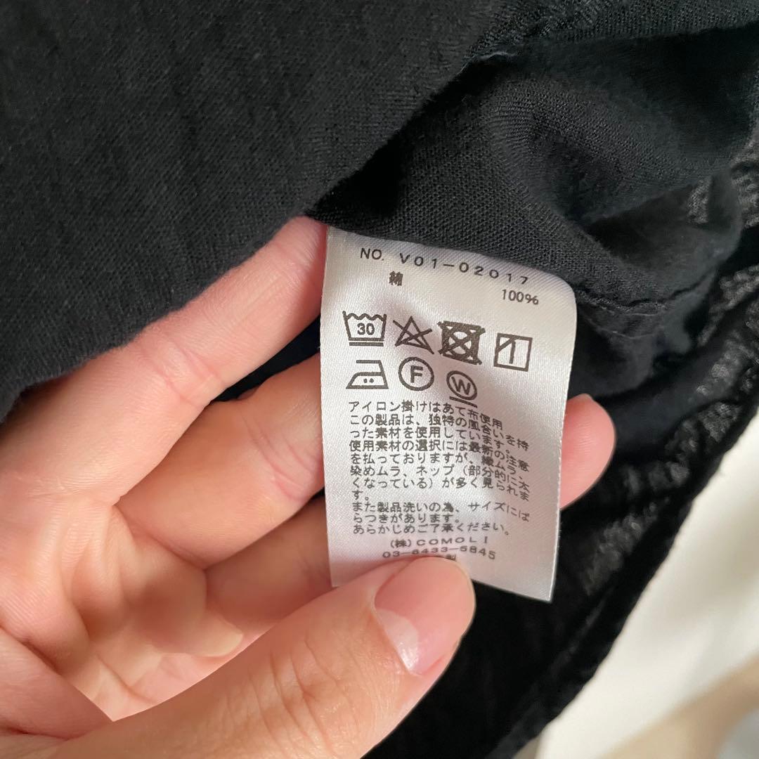 ニ*キ様 COMOLI コモリ ベタシャン スキッパー半袖シャツ V01-020