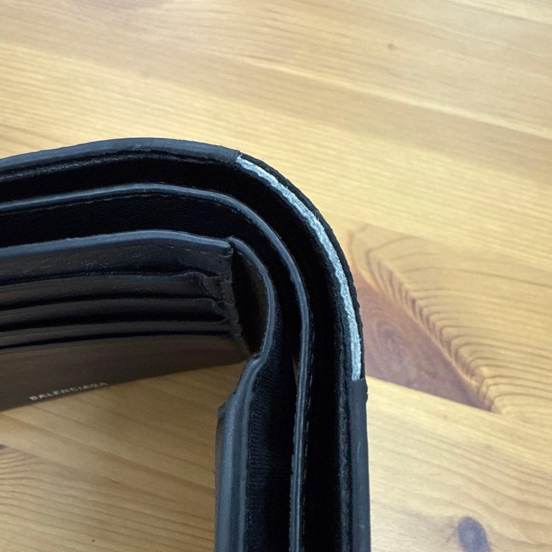 BALENCIAGA メンズ 二つ折り財布 フォールドウォレット 黒
