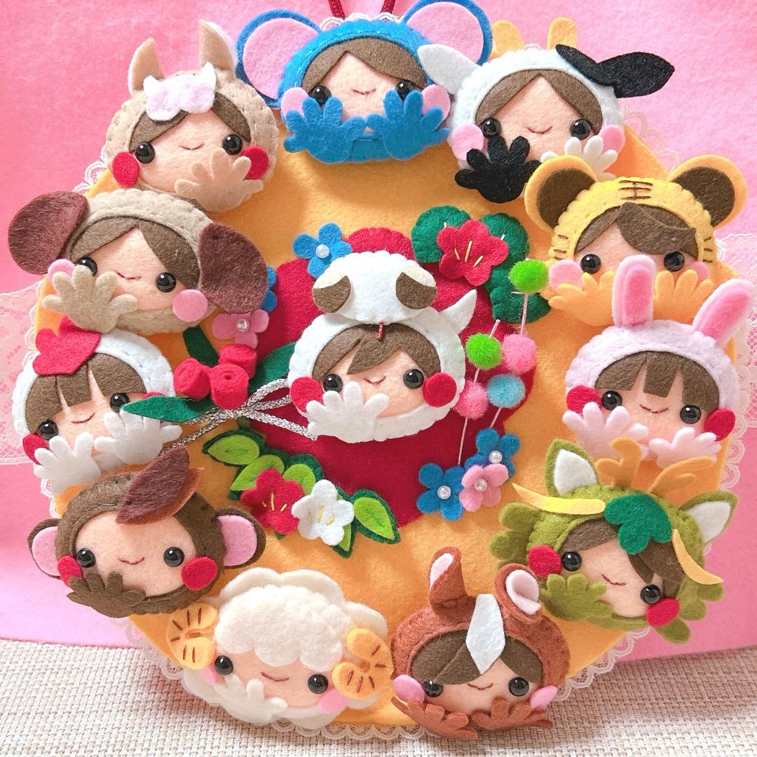フェルトリース✽フェルト飾り✽専用