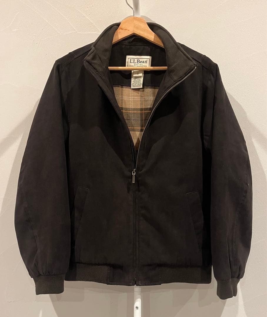 L.L.Beanフェイクスエード ジップアップ ブルゾン スイングトップ 焦茶