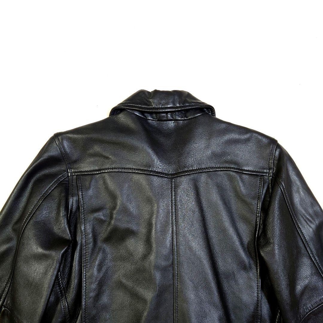 ポロ ラルフローレン ラムレザー セミダブル ライダースジャケット Mサイズ 黒