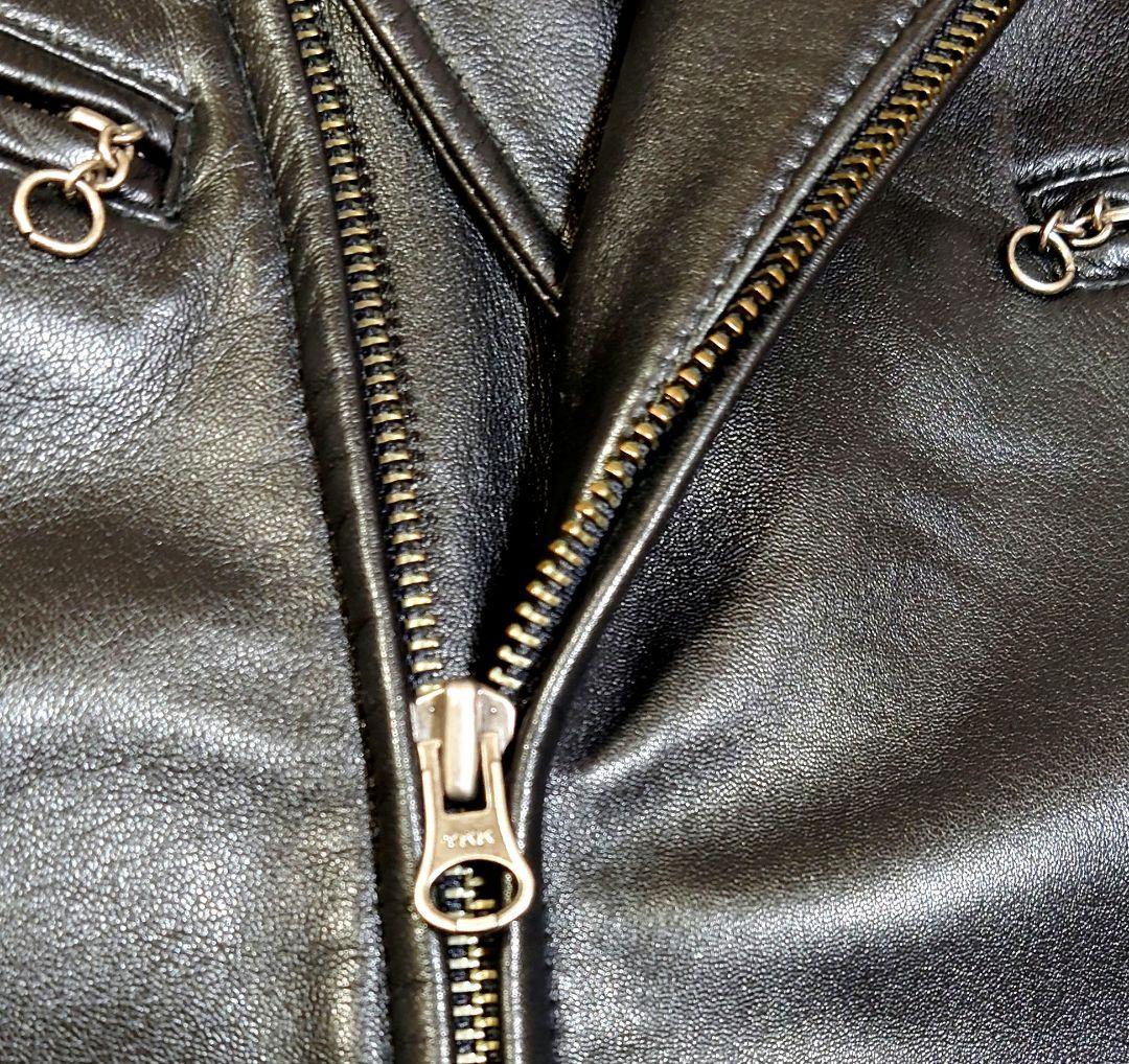 ポロ ラルフローレン ラムレザー セミダブル ライダースジャケット Mサイズ 黒