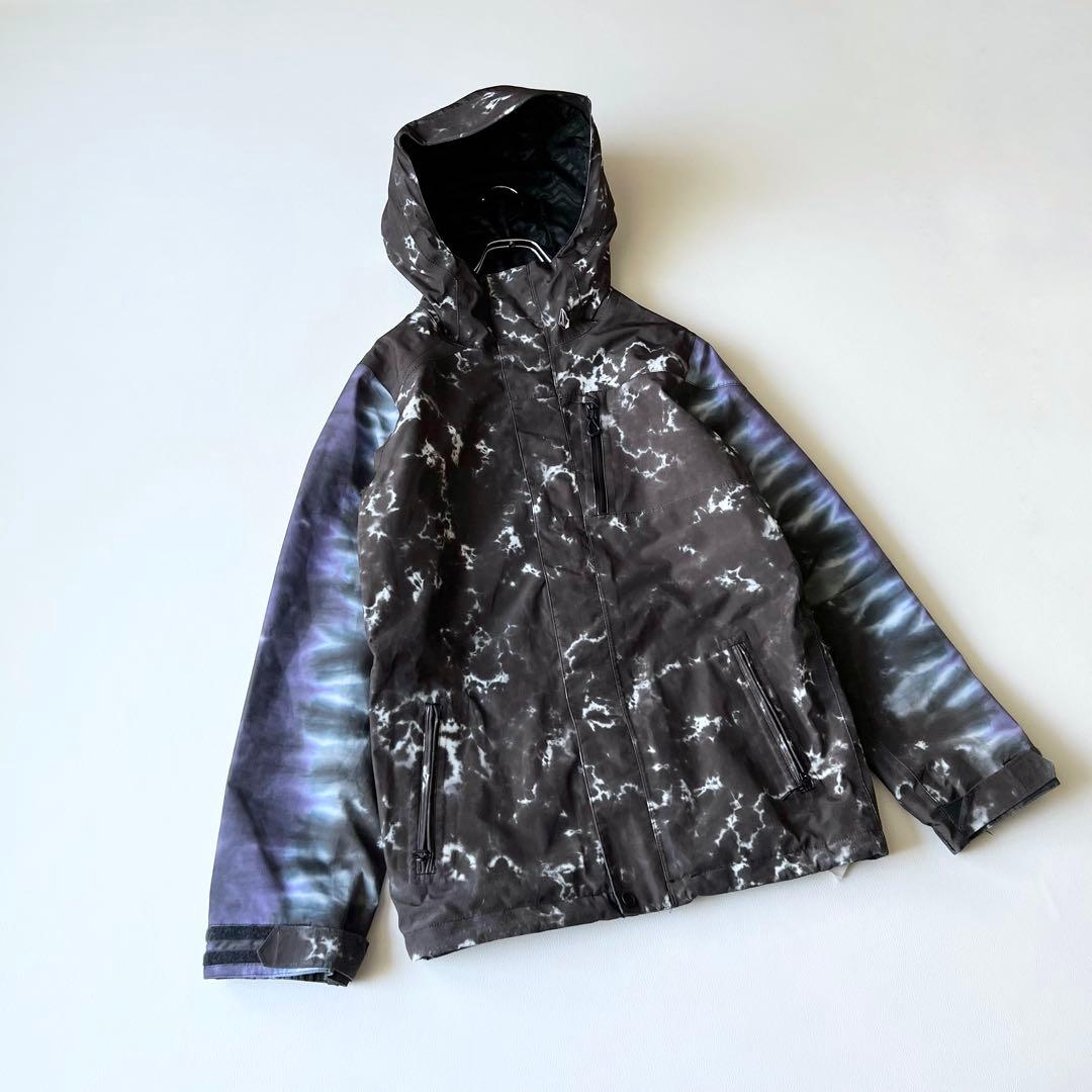 3282 ボルコム　ジャケット ゴアテックス 総柄　黒　青　XS