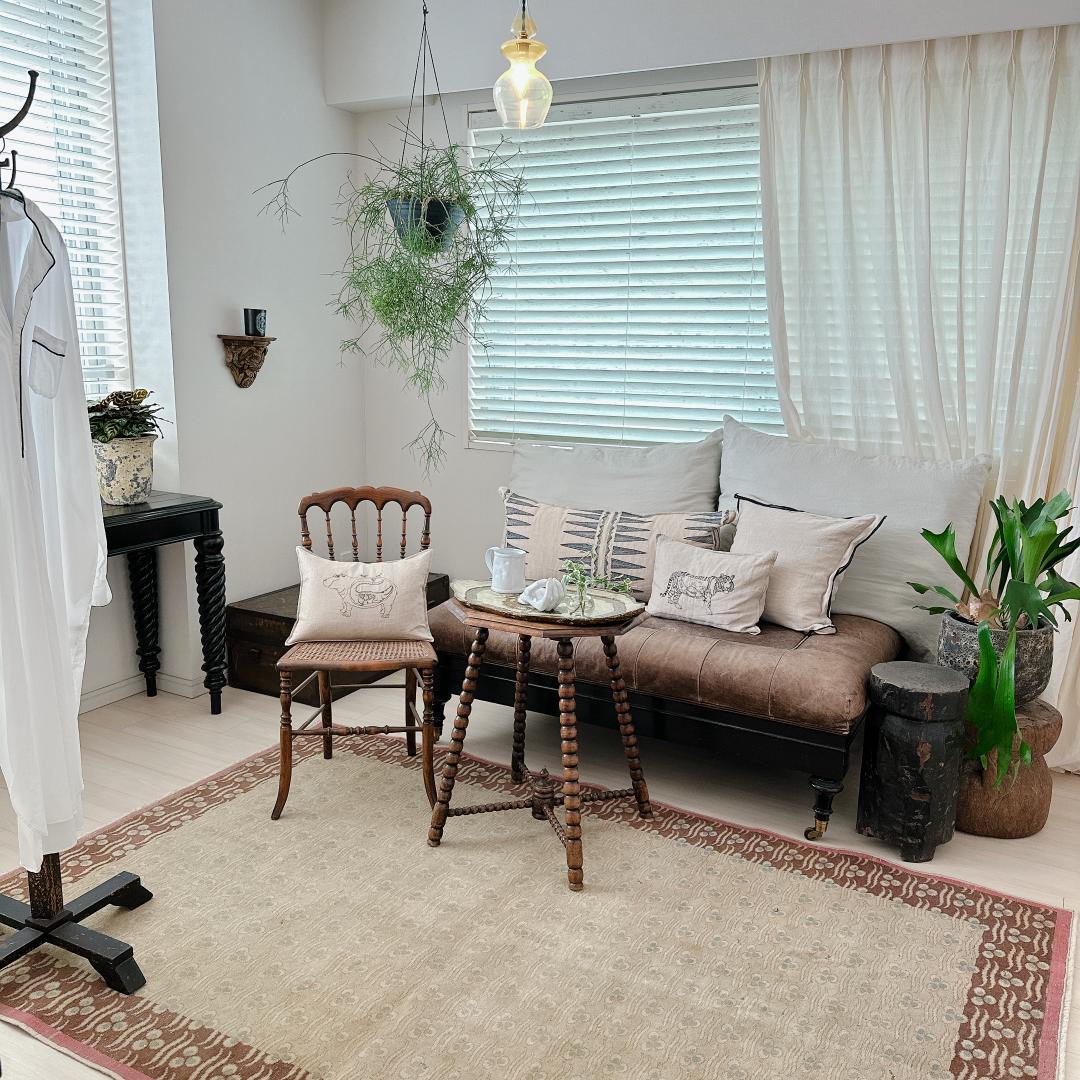 【訳アリ】トルコ ヴィンテージラグ A98 レア 最高級 カイセリ グレージュ