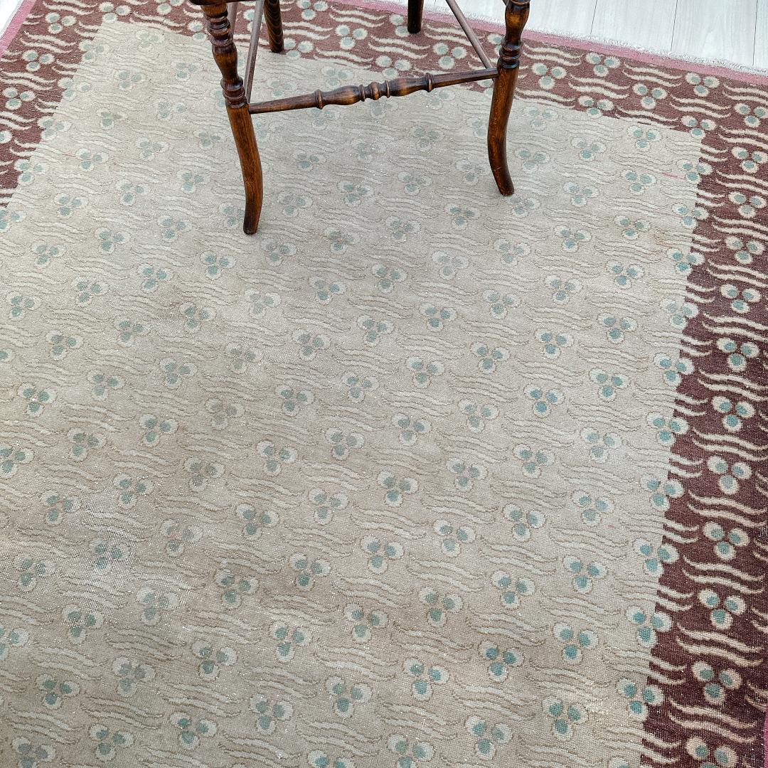 【訳アリ】トルコ ヴィンテージラグ A98 レア 最高級 カイセリ グレージュ