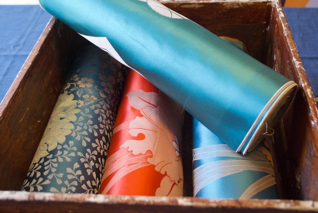 昭和初期、柿渋塗 木箱 時代箱 古民具 収納箱 茶道具箱 ディスプレイ