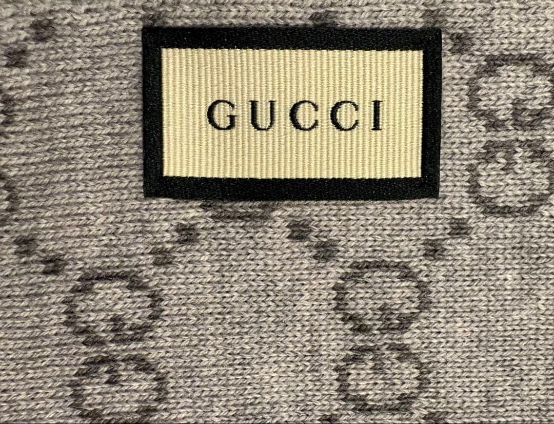 極美品　GGパターンウィンタースカーフ　Gucci グッチ