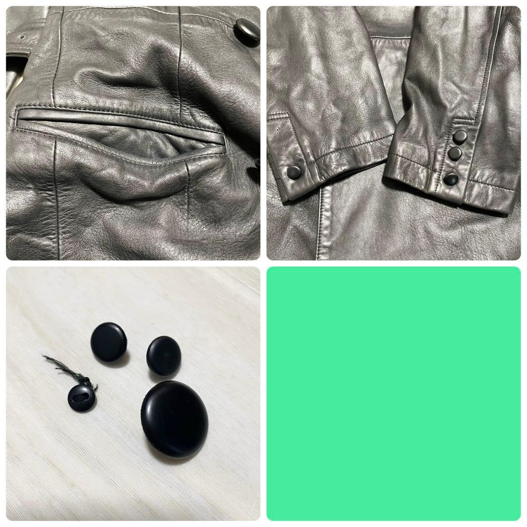 WORKSHOP 【希少 美品】レザートレンチコート 黒 ヨウジヤマモト メンズ