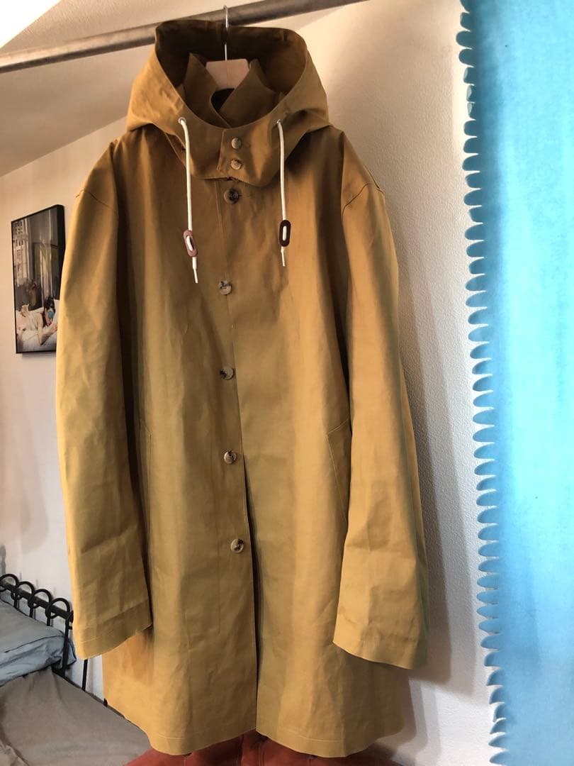 MACKINTOSH /メンズゴム引きコート/フード/オーバーサイズ/美品