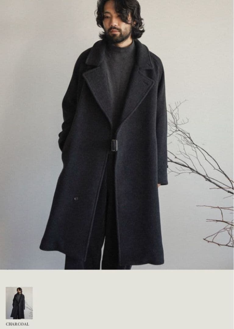 25AW shiun TIELOCKEN MELTON COAT S 未使用