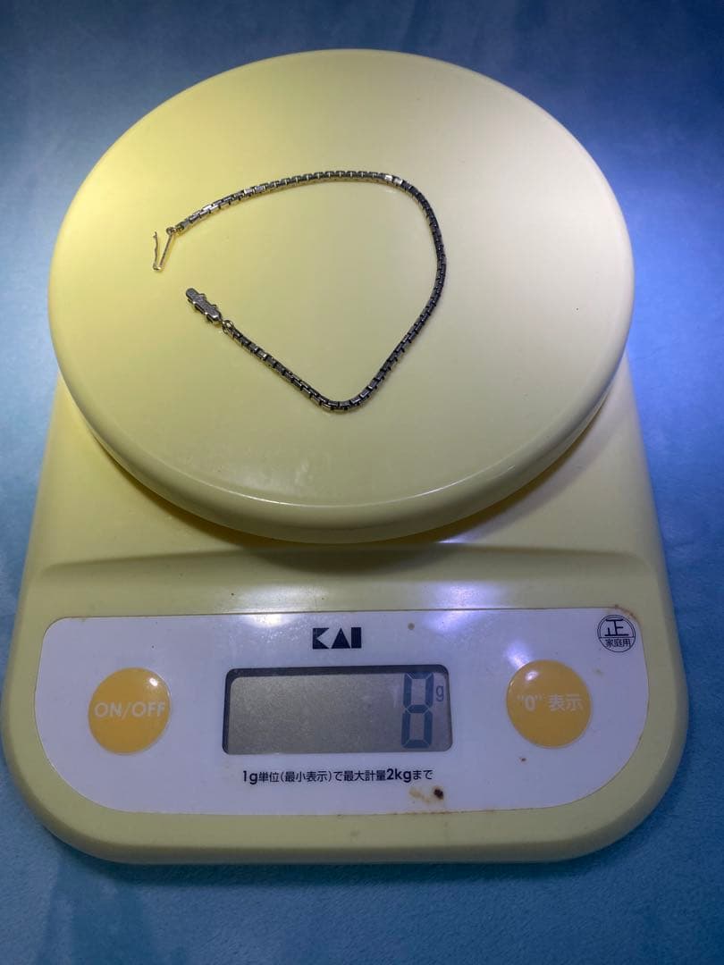 【美品】カルティエ　タンク　チェーンブレスレット　ホワイトゴールド　K18WG